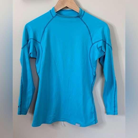 Nrs Swim Shirt Rash Guard Teal Blue Size Medium Long Sleeve UPF 50 - Picture 1 of 10